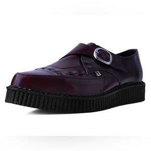 Burgundy Rub Off TUK Monk Buckle Creeper